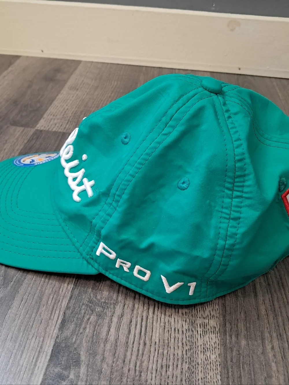 Titleist Pro V1 FootJoy Golf Hat Seafoam Green Adjustable Strapback Embroidered - Picture 4 of 7